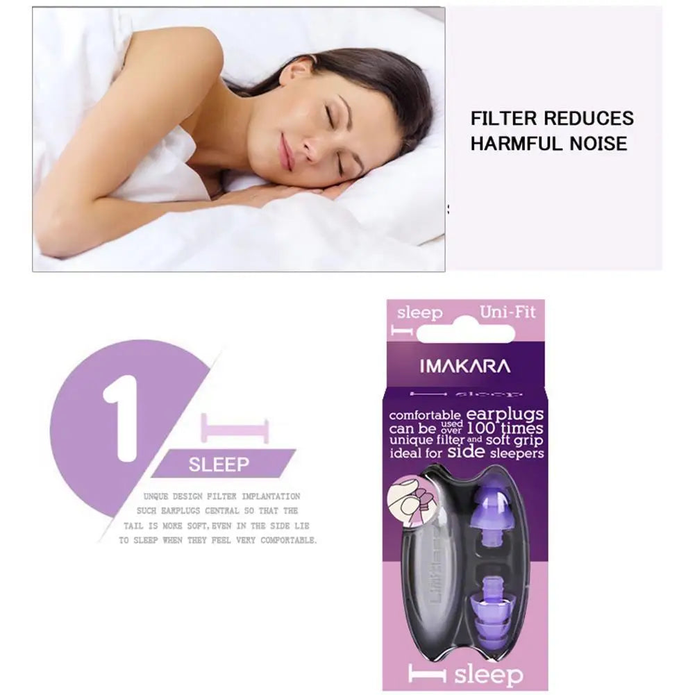 Silicone Noise Reduction Earplugs – Sleep & Soundproof Protection