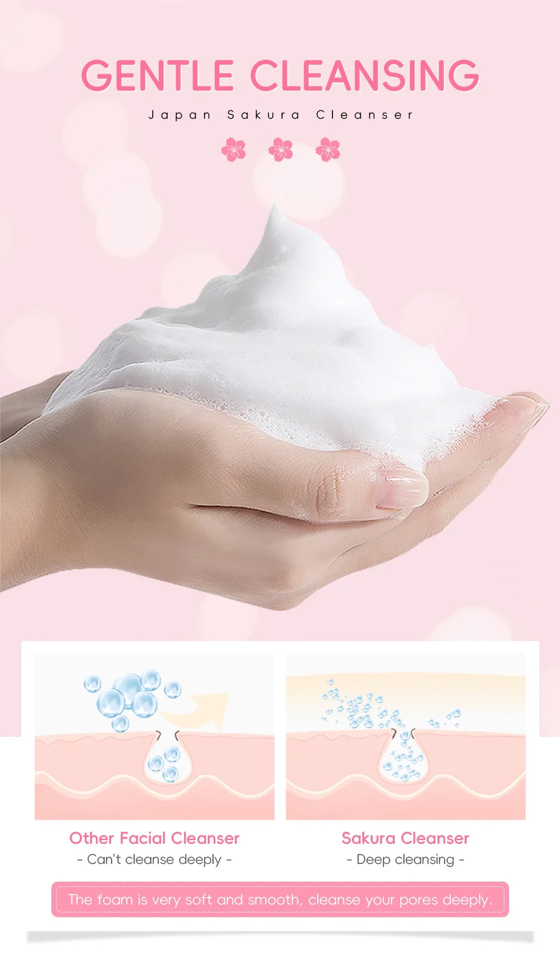 LAIKOU Sakura Gentle Face Cleanser 50g