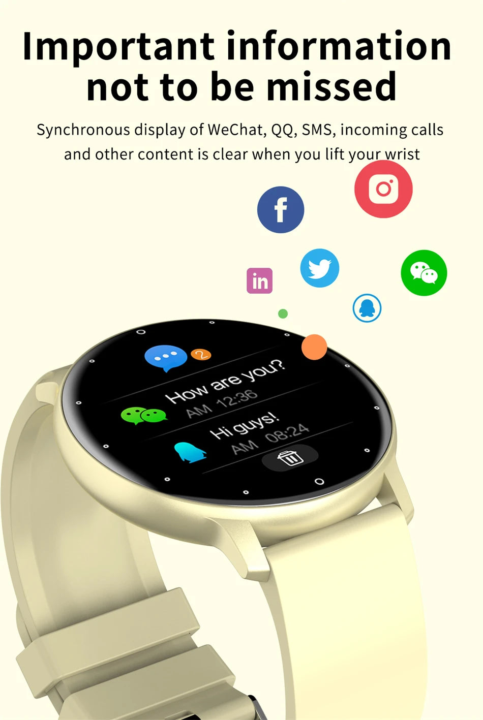 LIGE Full Touch Sport Smart Watch