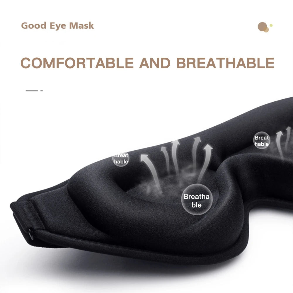 3D Memory Foam Sleep Mask – Light-Blocking Eye Cover