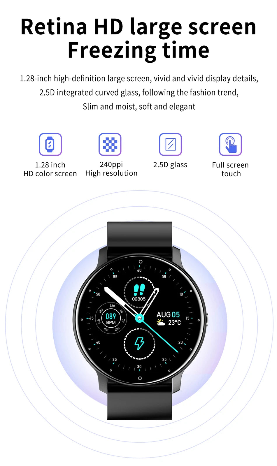 LIGE Full Touch Sport Smart Watch