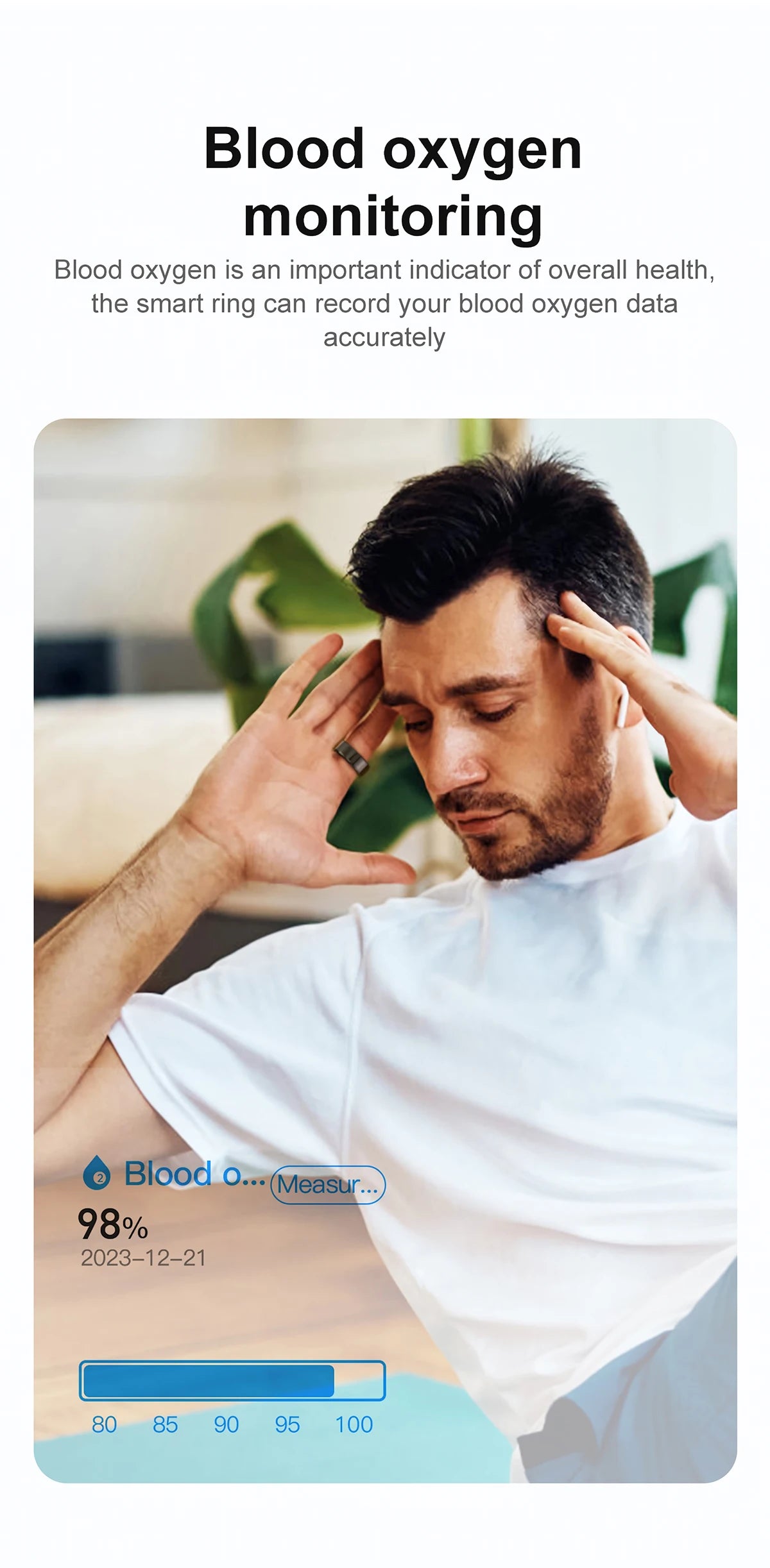 AMZMAX R02 Smart Ring – Fitness Tracker, Multi-Sport Modes, Waterproof