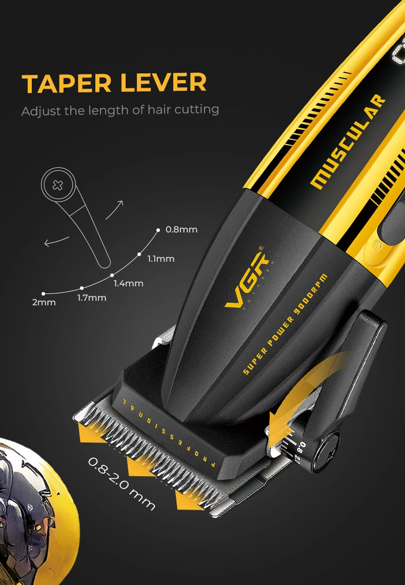 VGR V-285 Professional Hair Clipper – Cordless Barber Trimmer 9000 RPM