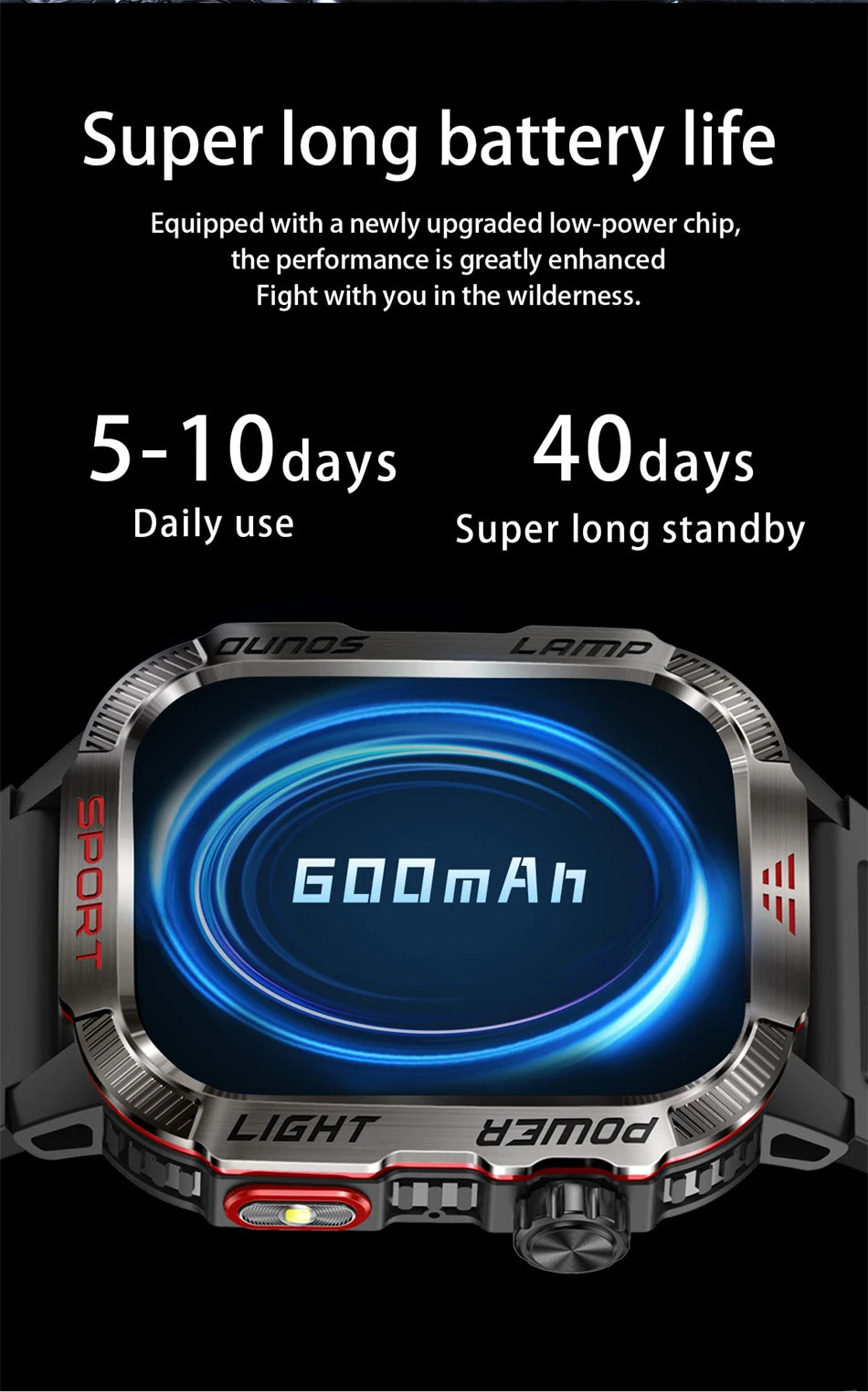 Military GPS Smart Watch – Outdoor Sports Tracker