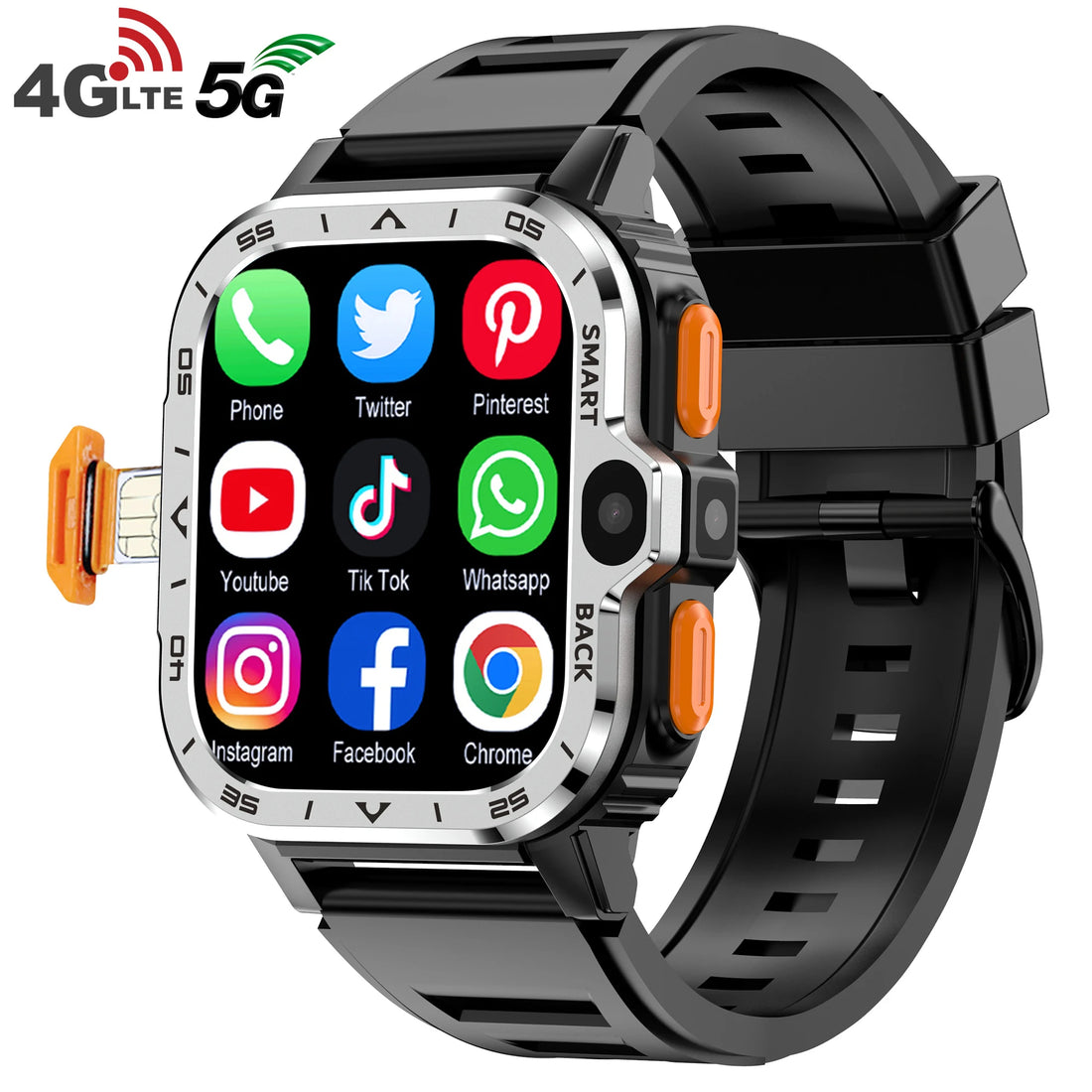 Roid Smart Watch – GPS, Dual Camera, 16+64G Storage, NFC, 4G SIM & WiFi