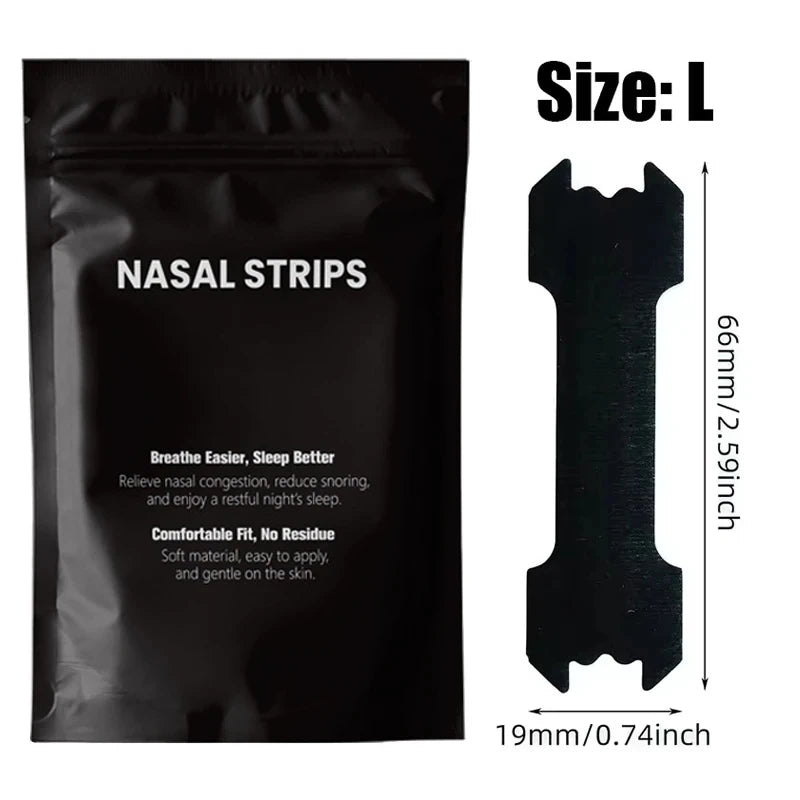 Black Extra Strength Nose Strips – Anti-Snoring