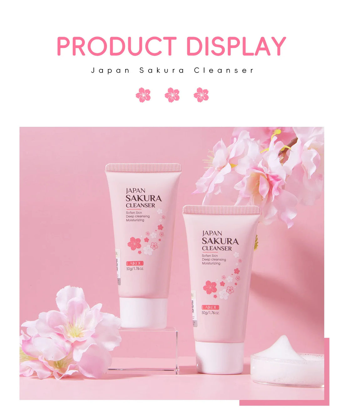 LAIKOU Sakura Gentle Face Cleanser 50g