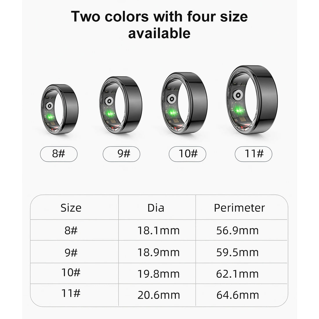 AMZMAX R02 Smart Ring – Fitness Tracker, Multi-Sport Modes, Waterproof