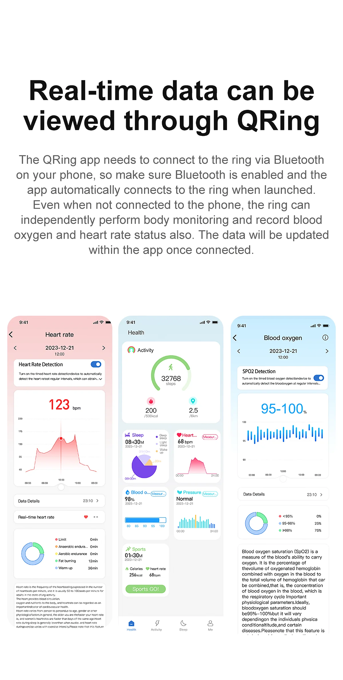 AMZMAX R02 Smart Ring – Fitness Tracker, Multi-Sport Modes, Waterproof