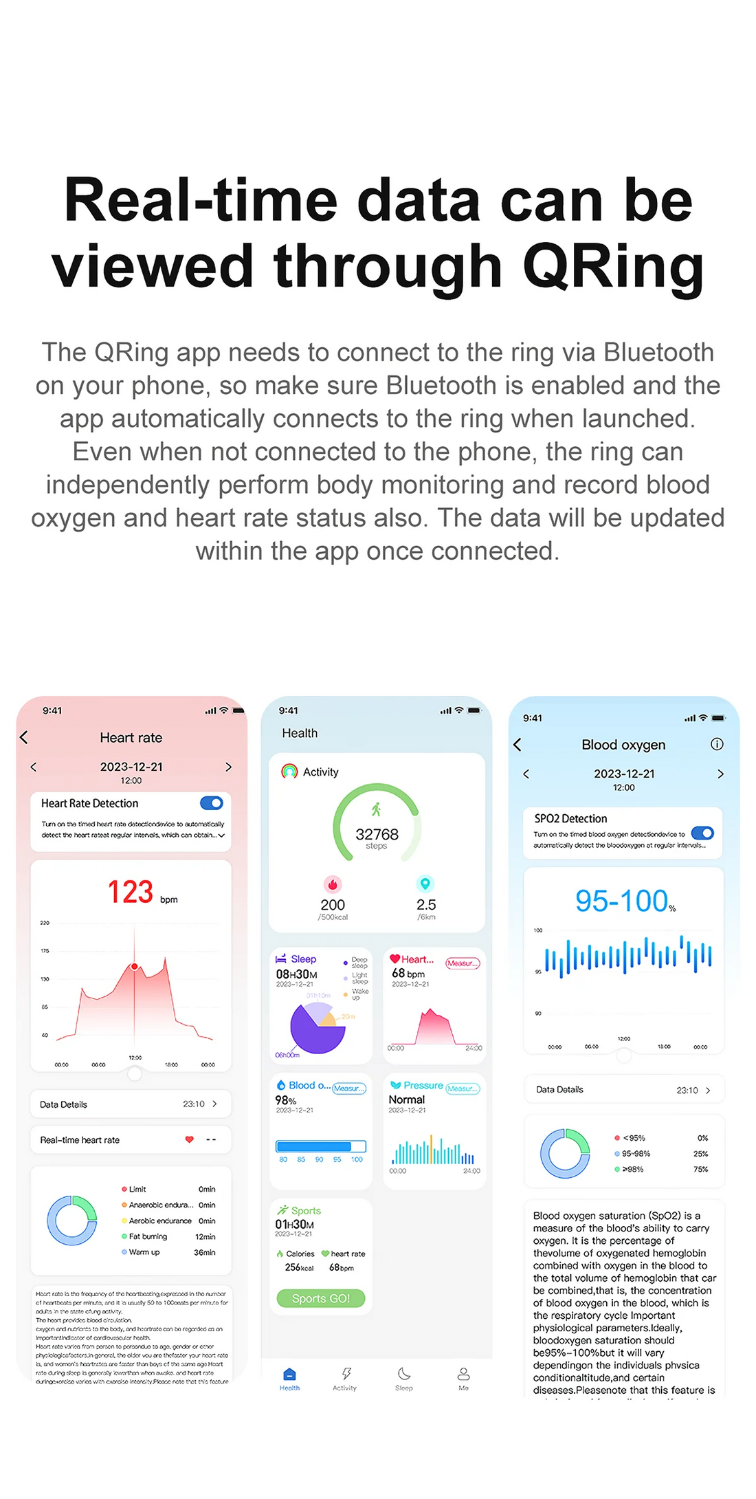 AMZMAX R02 Smart Ring – Fitness Tracker, Multi-Sport Modes, Waterproof