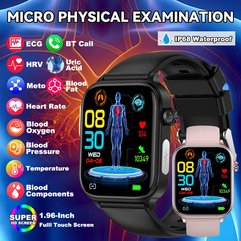 LIGE 2025 Smart Watch – ECG+PPG AI Health Diagnose Tracker for Men & Women