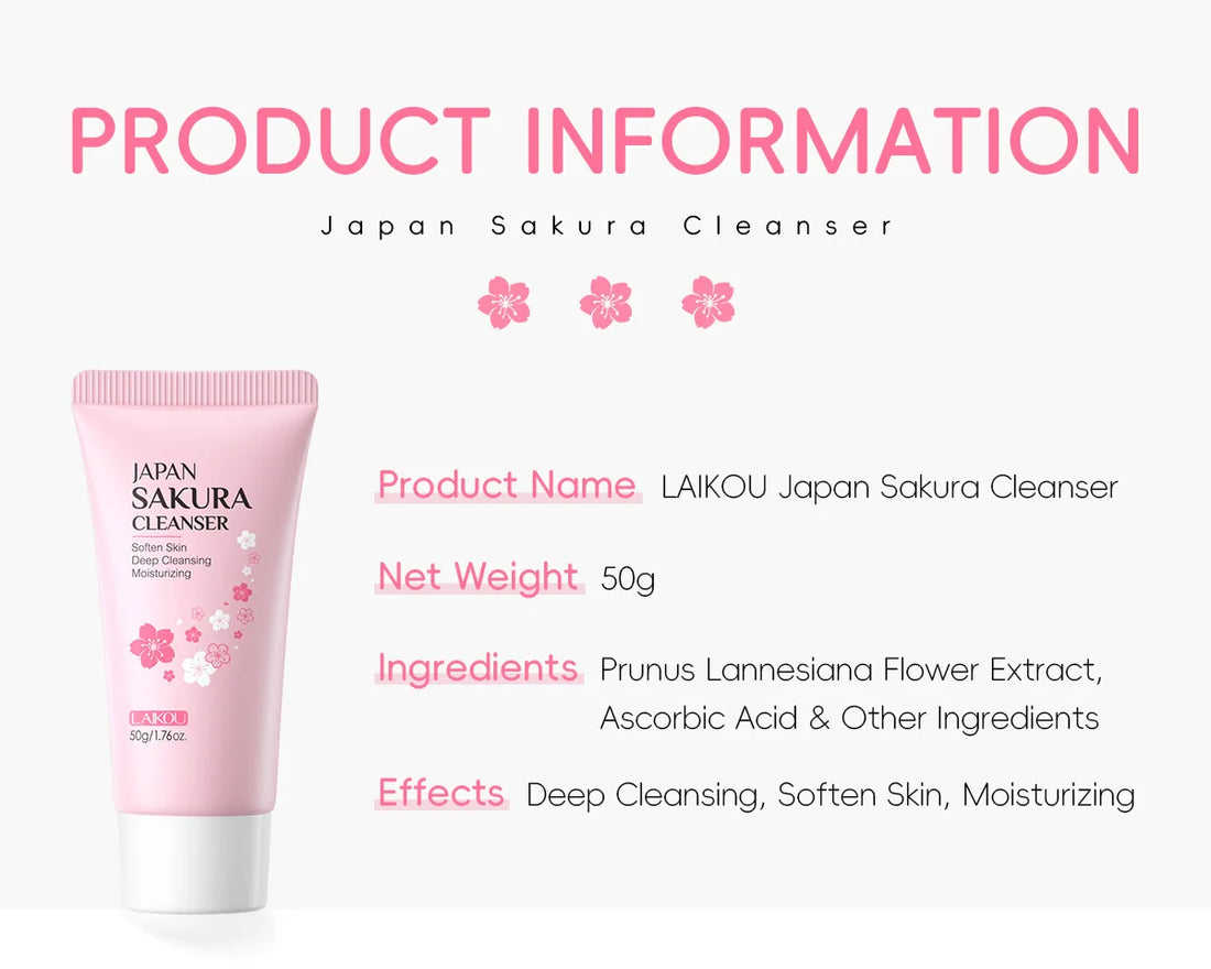 LAIKOU Sakura Gentle Face Cleanser 50g