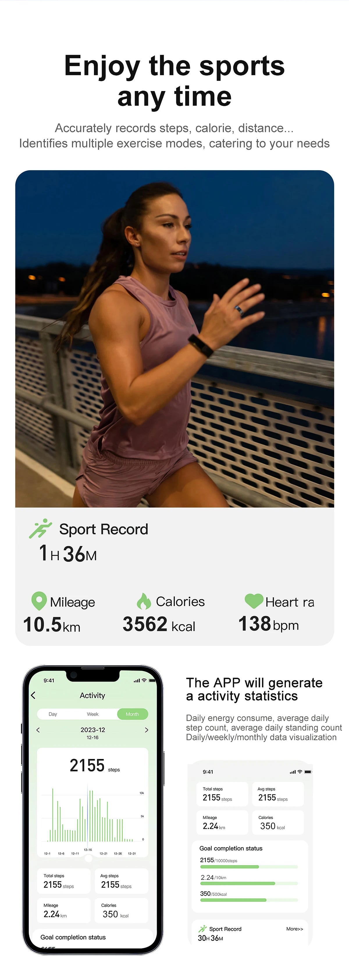 AMZMAX R02 Smart Ring – Fitness Tracker, Multi-Sport Modes, Waterproof