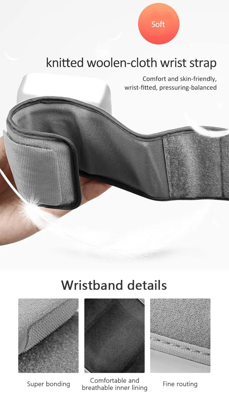 Rechargeable Digital Wrist Blood Pressure Monitor – LCD Display & Memory