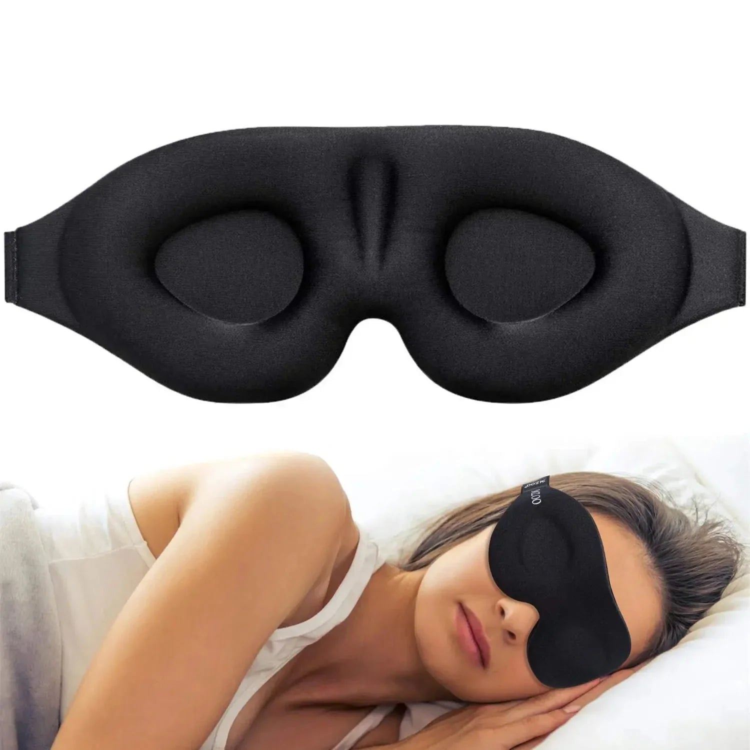 3D Contoured Eye Mask – Light-Blocking Sleep Blindfold