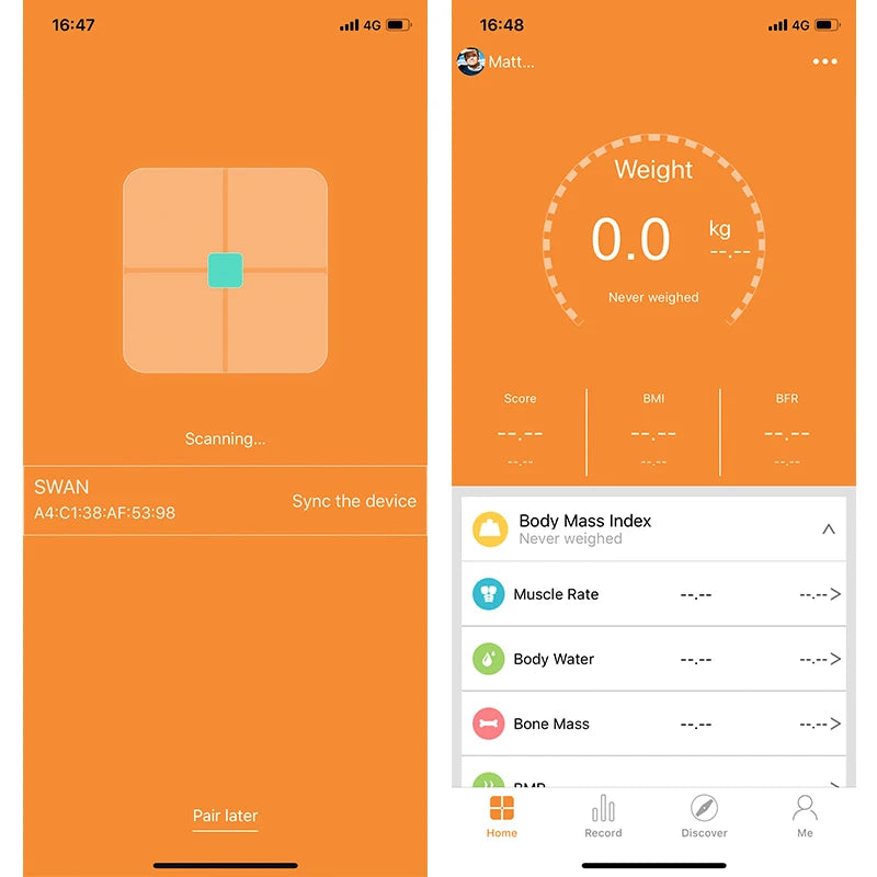 Bluetooth Smart Body Fat Scale – 150KG