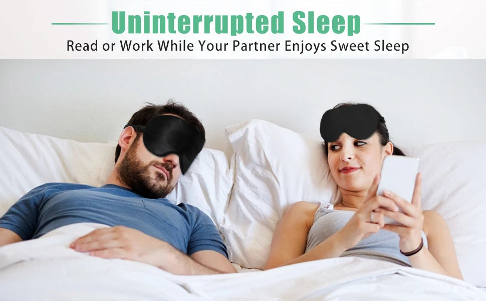 100% Natural Silk Sleep Mask with Adjustable Strap