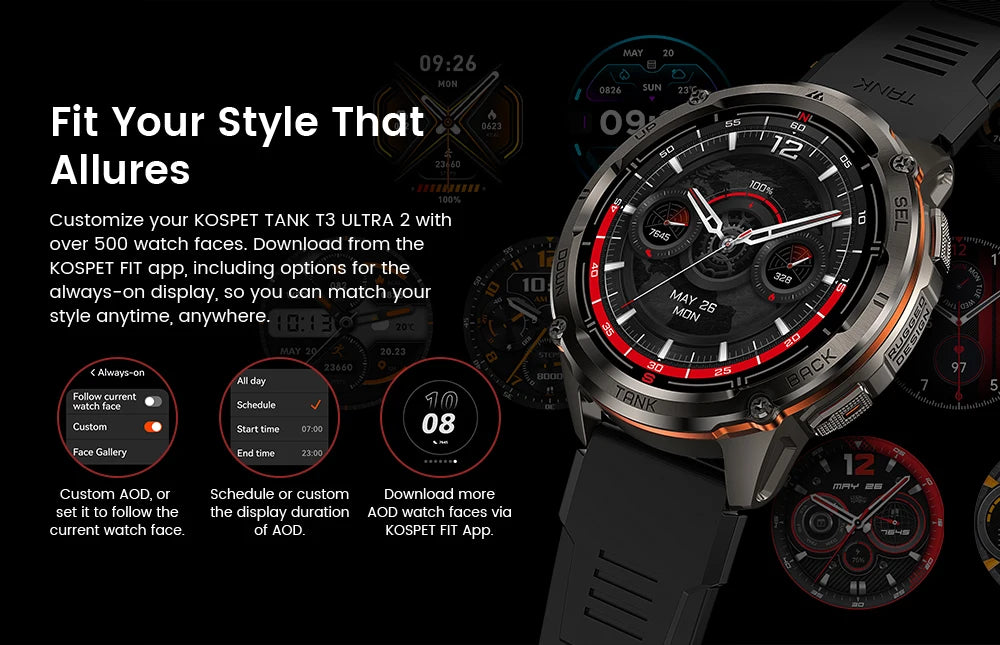 KOSPET TANK T3 Ultra 2 GPS Smart Watch