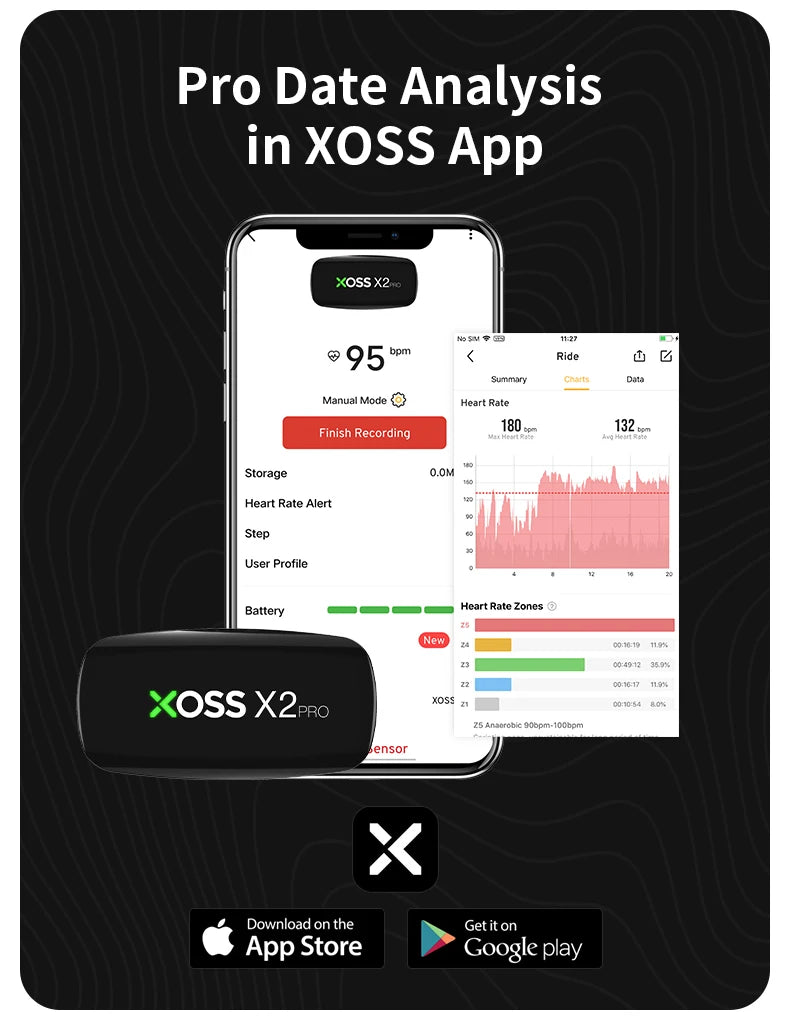 XOSS X2 Pro Heart Rate Monitor Sensor