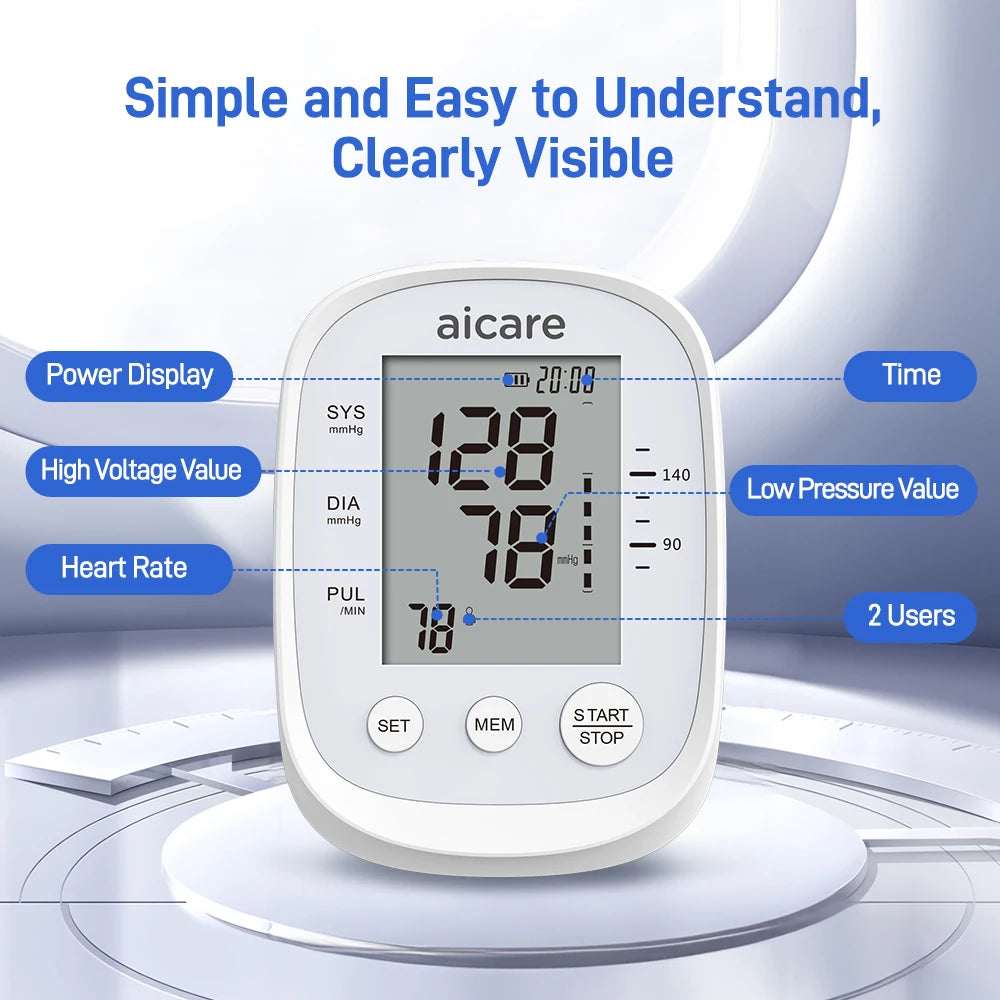AICARE Automatic Upper Arm Blood Pressure Monitor