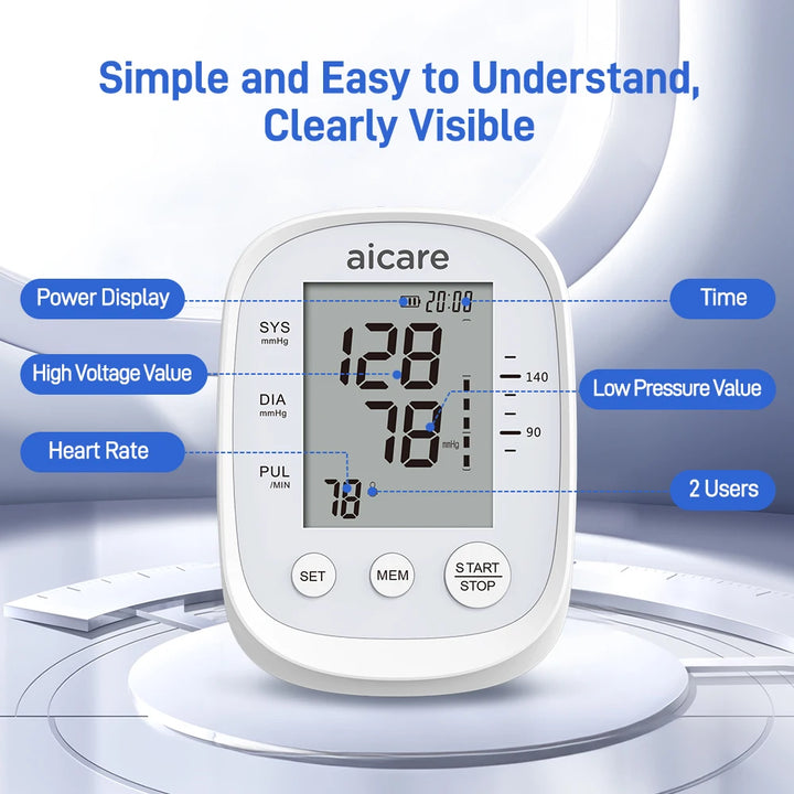 AICARE Automatic Upper Arm Blood Pressure Monitor